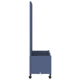 Garden Planter with Trellis&Wheels Blue Grey 80 x 40 x 146 cm 3422971