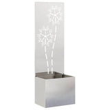 Garden Privacy Screen Floral Sliver 50 x 150 cm Stainless steel 876438