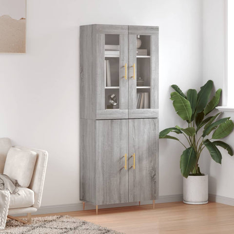 Highboard Grey Sonoma 69.5x34x180 cm Engineered Wood 3198207