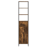 Bathroom Cabinet Smoke Oak 40 x 30 x 180 cm Engineered Wood 886494