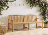 Handcarved Rose Bench 179.5 x 61 x 90 cm Solid Teak Wood 42030015