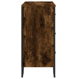 Chest of Drawers Smoked Oak 91x35.5x74.5 cm Engineered wood 3295304