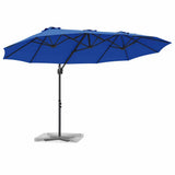 Umbrella 372 x 198 x 243 cm Polyester and Aluminium Azurblau 42003380