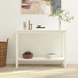 Console Table White 110x40x80 cm Solid Wood Pine 822283