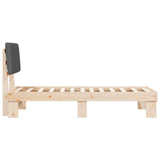 Bed Frame with Upholstered Headboard Dark Grey 80 x 200 cm 877520