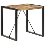 ZNTS Dining Table 80x80x75 cm Rough Mango Wood 321600