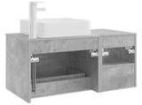 Bathroom Furniture Set 2 pcs Concrete Grey Engineered Wood 3403883