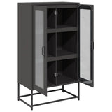 Highboard Black 68x39x123 cm Steel 853356