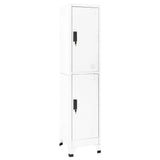 Locker Cabinet White 38x45x180 cm Steel 339776