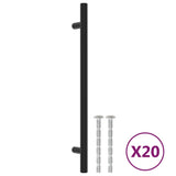 Cabinet Handles 20 pcs Black 192 mm Stainless Steel 3203607
