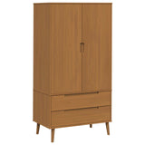 Wardrobe MOLDE Caramel 90 x 55 x 175 cm Solid Pine Wood 42020939