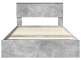 Storage Bed Concrete Grey 90 x 200 cm Engineered Wood 3410836