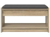 Hall Bench with Cushion with Shelf Sonoma Oak 63 x 38 x 45 cm 891570