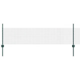 Welded Wire Fence with Posts 100 x 0.5 m PVC-Coated Steel Green 3336532