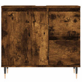 Bathroom Cabinet Smoked Oak 65x33x60 cm Engineered Wood 831601