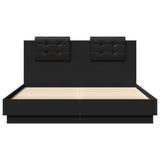 ZNTS Bed Frame without Mattress Black 120x200 cm 3209927