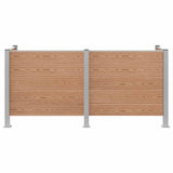 Garbage Bin Fence Brown 237 x 85 x 115 cm Aluminium and WPC 3429266