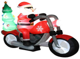 6ft 18W 7 LED Lights Santa Claus Rides Motorcycle Garden Santa Claus Decoration 93985101