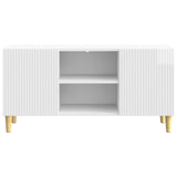 TV Cabinet High Gloss White 102 x 34.5 x 50 cm Engineered Wood 894699