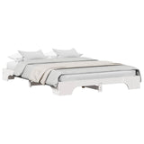 Bed Frame White 150 x 200 cm Solid Pine Wood 872858