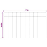 Garden Fence Panel 48 pcs Galvanised Steel Silver 42042948