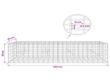 Gabion with 5 mm Wire and 5x10 cm Mesh 200x20x50 cm 3464518