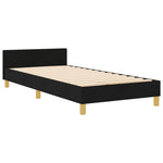 ZNTS Bed Frame Black 100x200 cm Fabric 3344783