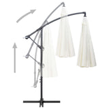 Parasol Sand white Aluminium, Polyester 3 m diameter 47220
