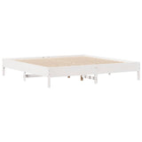 Bed Frame without Mattress White 180x200 cm Super King Solid Wood Pine 3301702