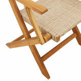 Folding Chairs 4 pcs Beige Poly Rattan and Solid Wood 3214562