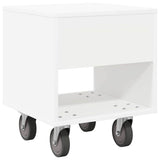 Bedside Table White 40.5 x 40 x 48 cm Engineered Wood 891056