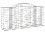 Arched Gabion Baskets 40 pcs 200x50x120/140 cm Galvanised Iron 3146359