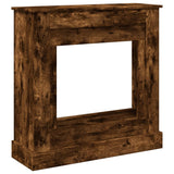 Fireplace Surround Smoked Oak 90x30x90 cm Engineered Wood 854593