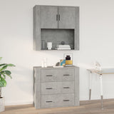 Wall Cabinet Concrete Grey 80x33x80 cm Engineered Wood 816588