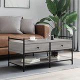 ZNTS Coffee Table Grey Sonoma 99x50x50 cm Engineered Wood 833963