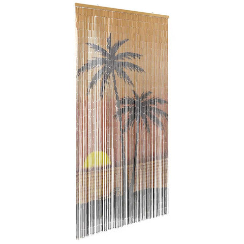 ZNTS Insect Door Curtain Palm Tree Print 100x200 cm Bamboo 4017445