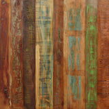 244804 Dining Table Solid Reclaimed Wood and Steel Cross 180 cm