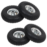 Sack Truck Wheels 4 pcs Rubber 4.10/3.50-4 142976
