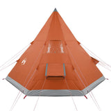 Camping Tent Tipi 4-Person Orange Waterproof 94382