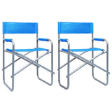 Director's Chair Set of 2 Steel blue Steel, 100% polyester Medium 47917