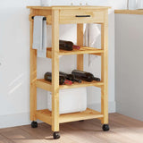 Kitchen Trolley MONZA 48x40x88.5 cm Solid Wood Pine 376079