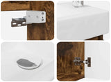 Bathroom Vanity Unit with Tap Smoked Oak 45.5 x 25.5 x 84 cm 889496