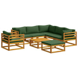 Sofa Set 8 pcs Natural Solid Acacia Wood 3417259