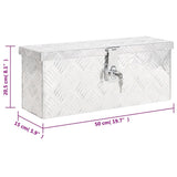 Storage Box Silver 50x15x20.5 Aluminium 152246