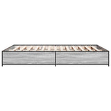 Bed Frame without Mattress Grey Sonoma 135x190 cm Double 3279860