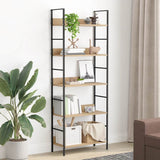 5-Layer Book Shelf Oak 60x27.6x158.5 cm Engineered Wood 288227