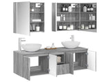 Bathroom Cabinet Set 5 pcs Grey Sonoma 53 x 15.5 x 70 cm 3406372