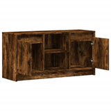 TV Cabinet with LED Smoked Oak 100x34x50 cm Engineered Wood 852191