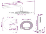 Concealed Shower System Silver Stainless Steel 201 42028991