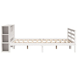 Bookcase Bed without Mattress White 200x200 cm Solid Wood Pine 3321861